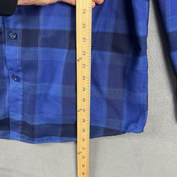 Dixxon Flannel Shirt Mens Large Blue Dawson Button Up Long Sleeve Plaid Casual - Picture 5 of 5